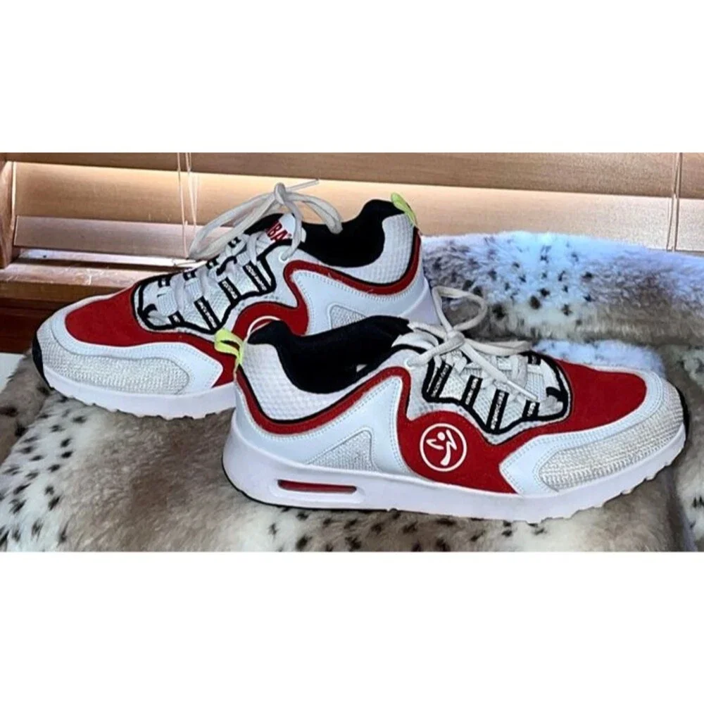 Zumba Air Lo Red and White Sneakers Sz 9M